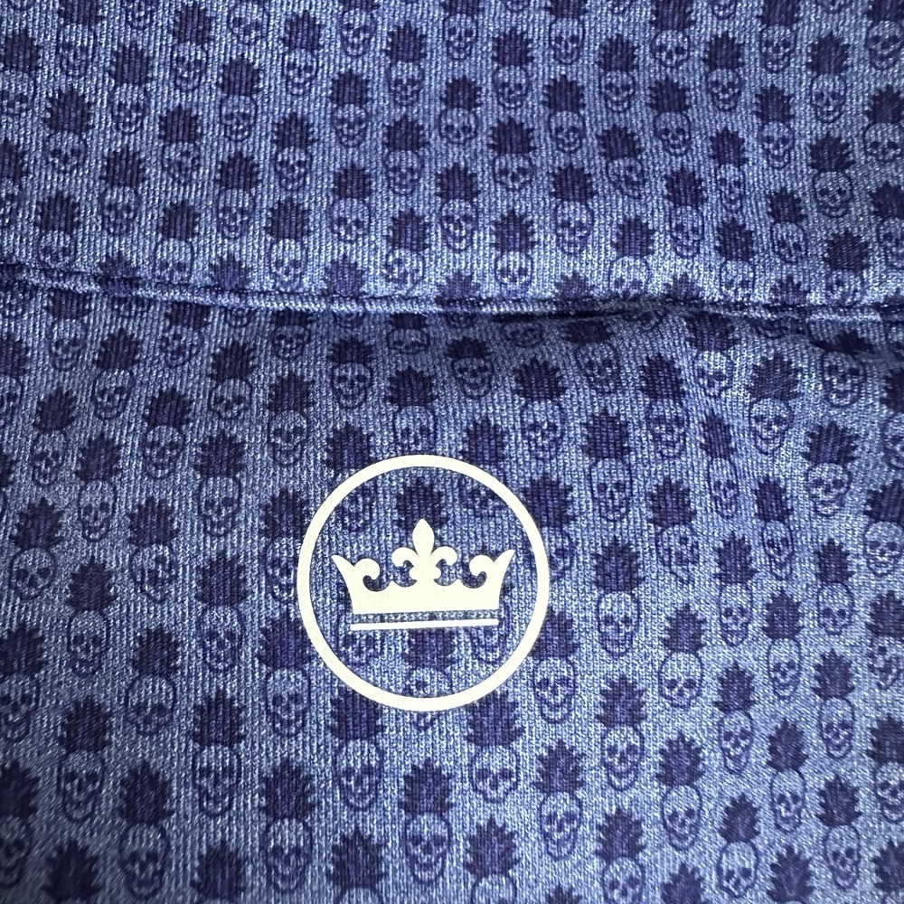 Peter Millar Perth 1/4 Zip Mens Medium Performance Pina Skullada Detroit Golf - Picture 8 of 10